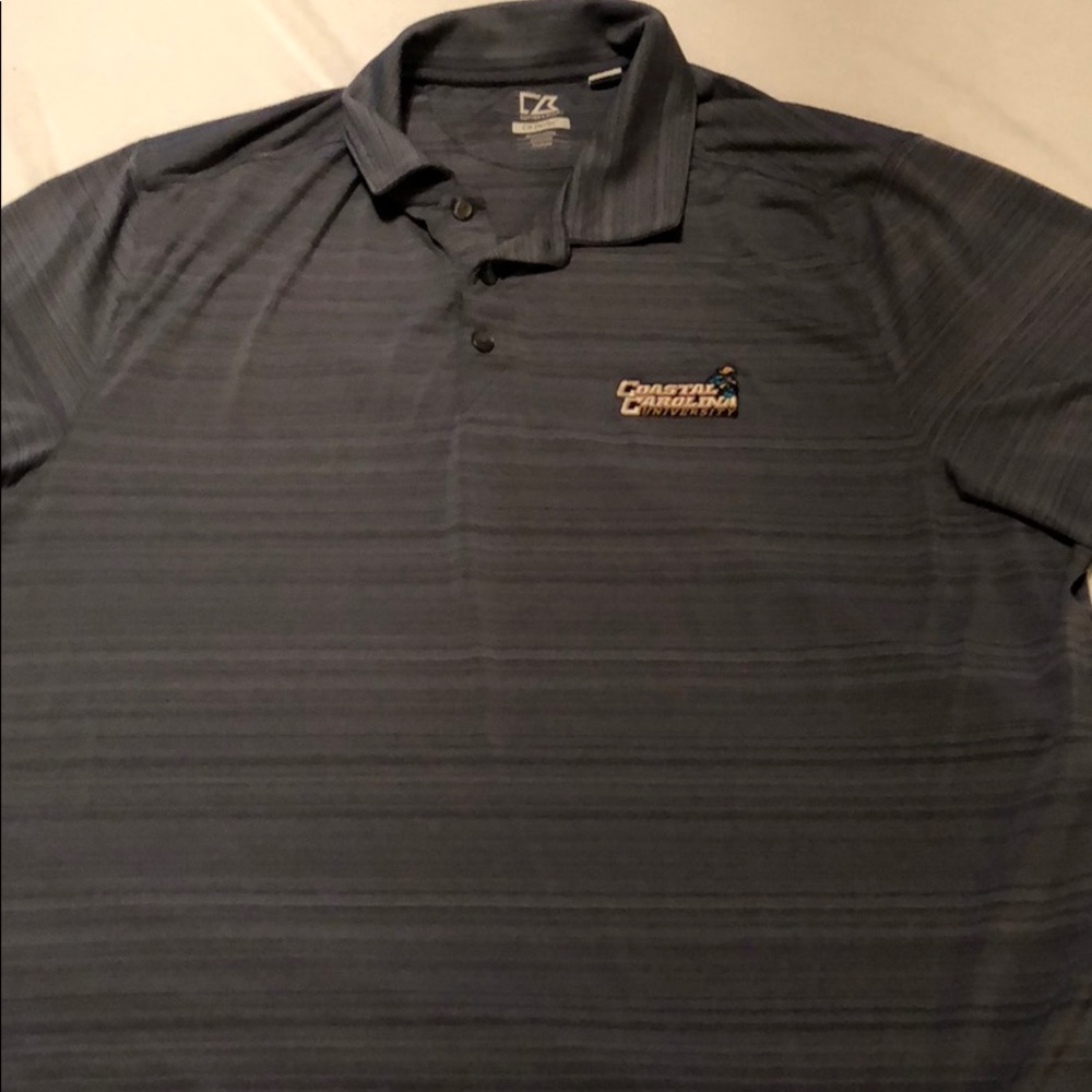 Golf polo. Coastal carolina univeristy logo